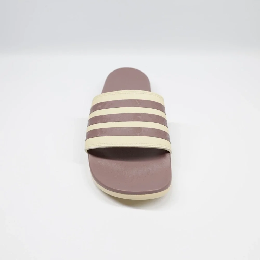 Adidas Sportswear Women's Adilette Comfort Striped Slides Sandals Purple Size 11